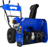 BILT HARD Snow Blower Gas Powered, 24 Inch 2-Stage Self-Propelled 212cc Engine with Electric Start, LED Headlight, 13" Snow Terrain Tires - TSA-0503