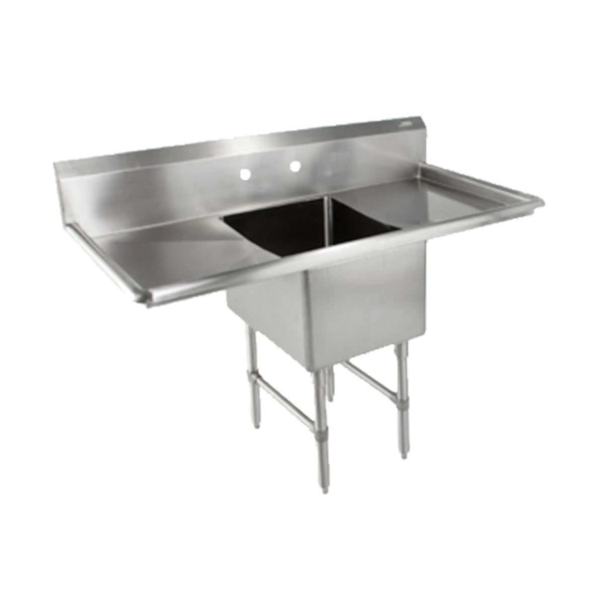 John Boos 1B18244-2D24 One Compartment Sink with Two 24" Drainboards - JB1B182442D24