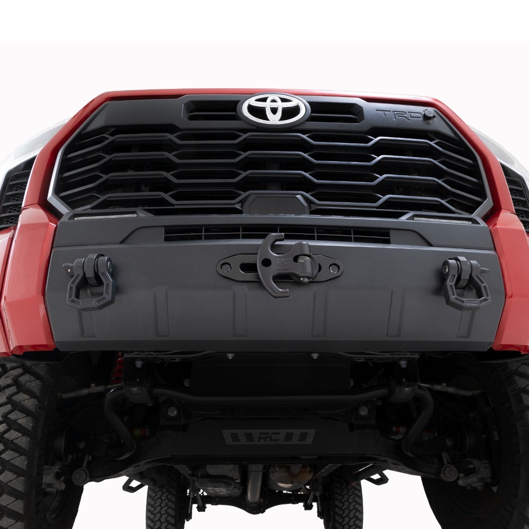Rough Country Front Hidden Winch Mount W/d-Ring Shackles | 2022-2024 Toyota Tundra - 72003