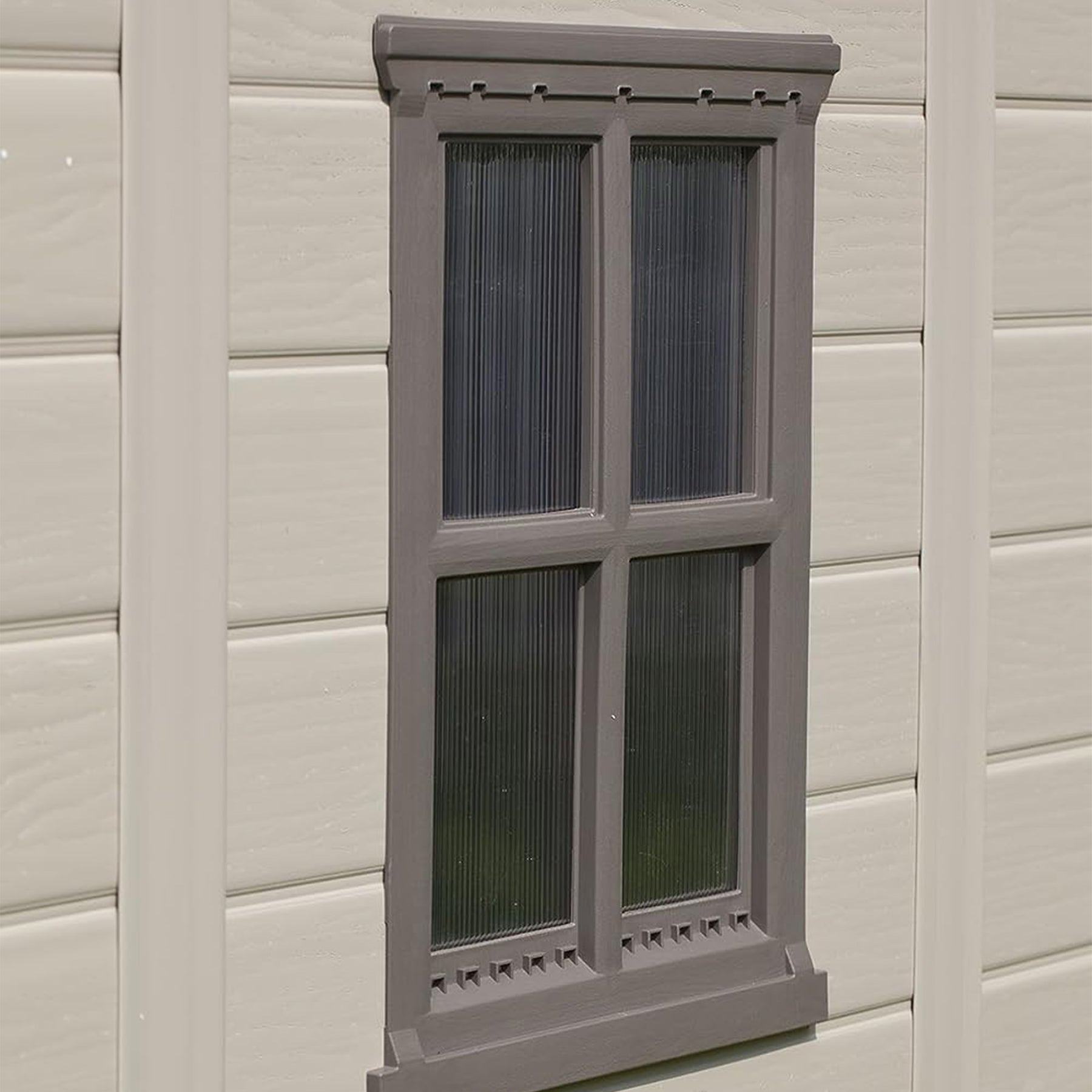 Keter 211203 Factor 8 x 11 All Weather Resistant Outdoor Storage Shed, Taupe - 207165