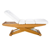 Silver Fox Luna X 3 Section Wooden Electric Massage Table / Facial Bed, White - 2256