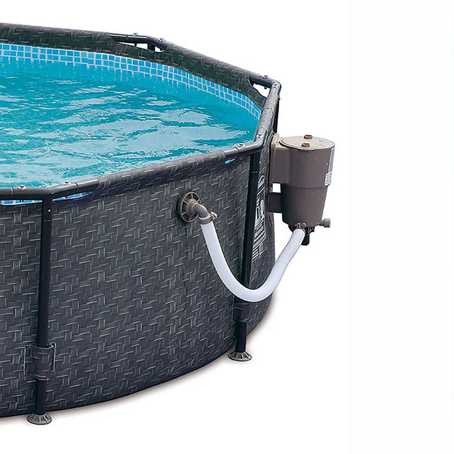 Summer Waves 14ft x 48in Outdoor Round Frame Above Ground Swimming Pool Set - 253031