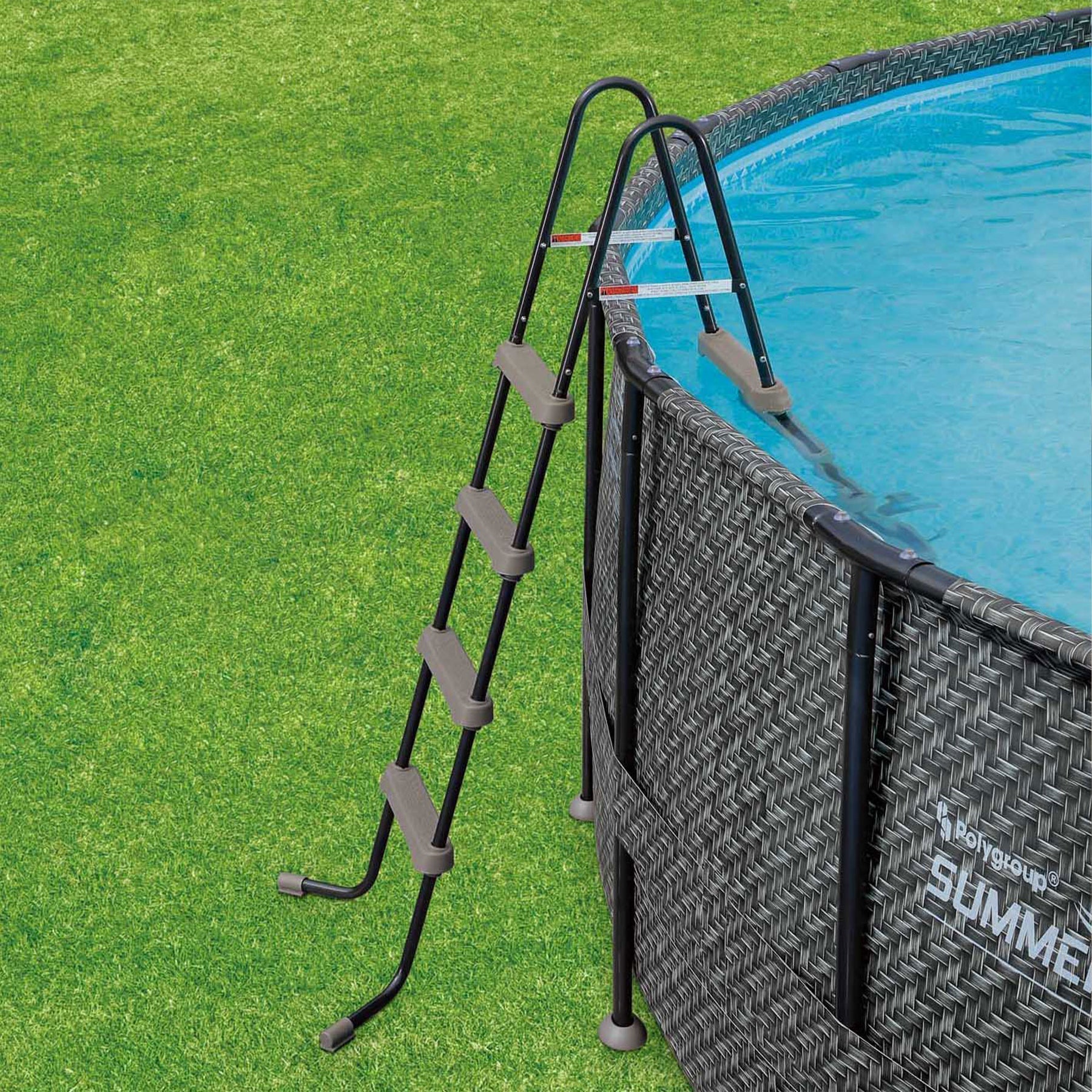 Summer Waves 14ft x 48in Outdoor Round Frame Above Ground Swimming Pool Set - 253031