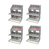 Brower 404B Galvanized Steel 4 Hole 20 Bird Nest Chicken Brooding Box 4 Pack - 265815