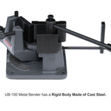 KAKA Industrial UB-100 Heavy-Duty Metal Bender, High Precision Hot and Cold Strip Steel, Flat Steel, Round Steel Metal Bender - 173202-0