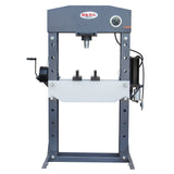 KAKA INDUSTRIAL HP-50P Air/Hand Operated H-Frame Press，Air/Hydraulic Shop Press，50 ton Frame Capacity, 7 in Stroke - 182123
