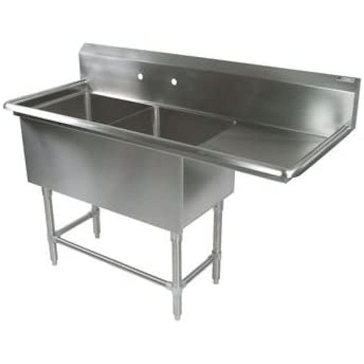 John Boos 2PB1618-1D18R 2-Compartment Pro-Bowl Sink - JB2PB16181D18R