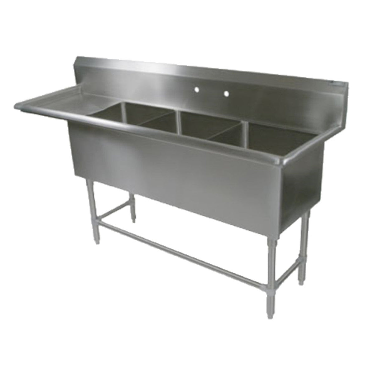 John Boos 3PB1824-1D18L 3-Compartment Pro-Bowl Sink - JB3PB18241D18L
