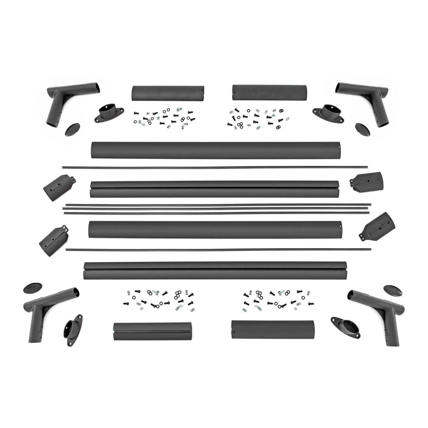 ROUGH COUNTRY ALUMINUM BED RACK | 2005-2023 TOYOTA TACOMA - 73115 + 73114