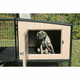 K9 Kennel Castle With 4' X 8' X 5' Tall Run & Metal Cover (Complete)