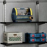 Keter Oakland 7x7.5 Foot Outdoor Garden Storage Shed w/ 40 Inch Steel Shelf Kit - 406044