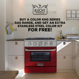 Kucht Professional 30 in. 4.2 cu ft. Propane Gas Range with White Door and Silver Knobs-  KNG301/LP-W