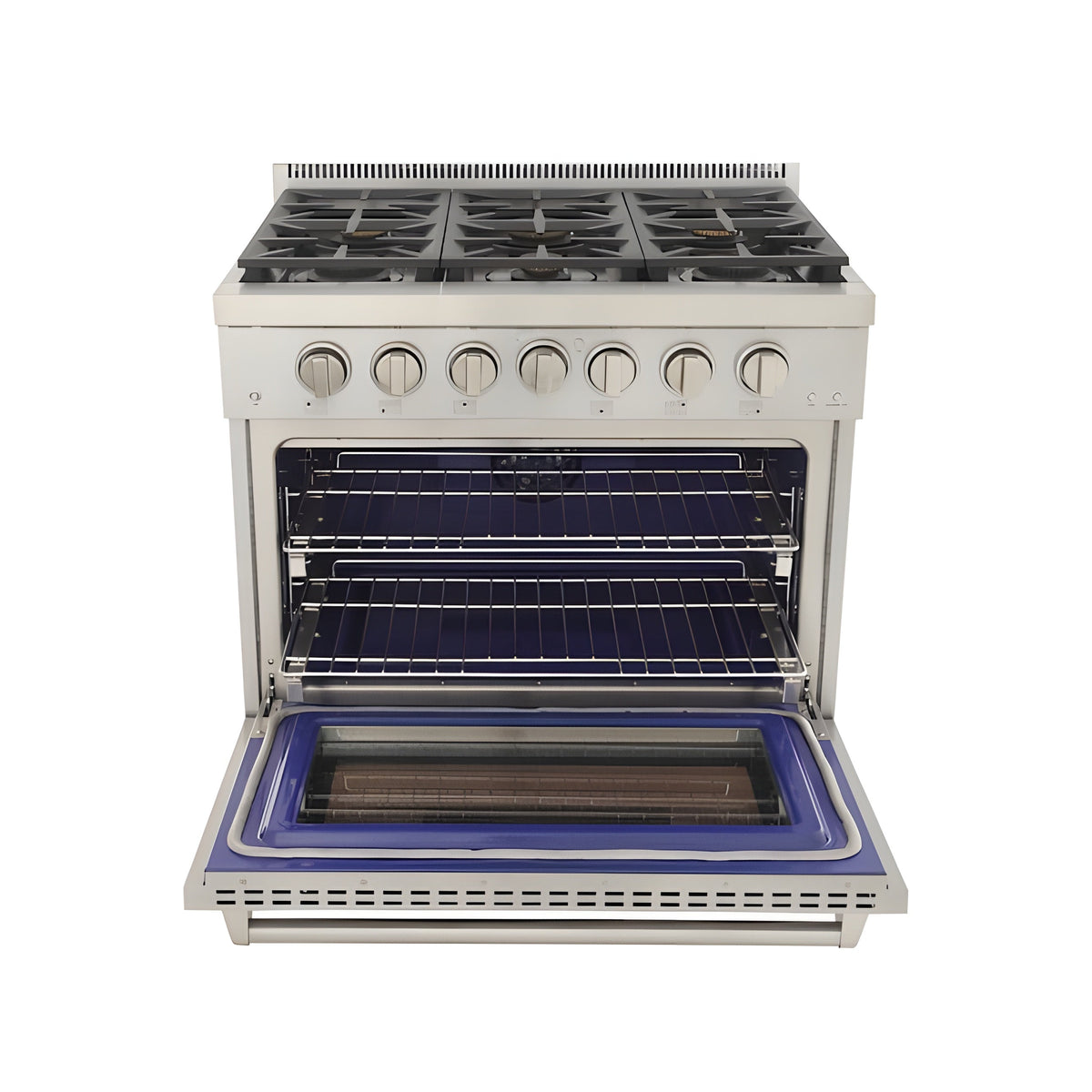 Kucht Professional 36 in. 5.2 cu ft. Propane Gas Range - KFX360/LP-S