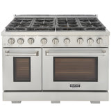 Kucht Professional 48" 6.7 cu. ft. Natural Gas Range in Stainless Steel with True Simmer Burners - KFX4800X-S