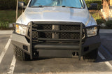 Fab Fours Dodge Ram 1500 2013-2018 Black Steel Elite Front Bumper Full Guard with Tow Hooks - DR13-R2960-1