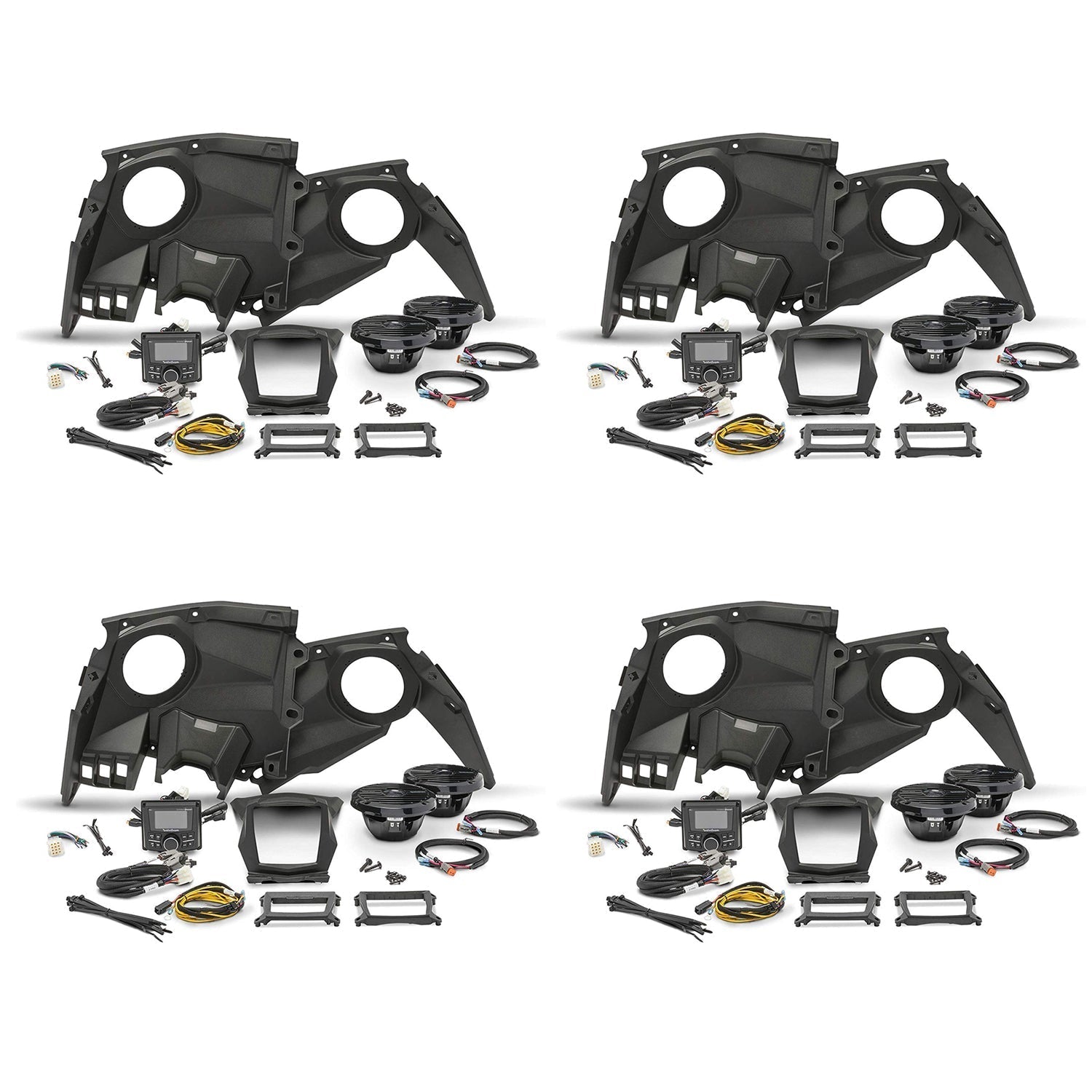 Rockford Fosgate Stereo w/ Front Speaker Kit for Maverick X, 2017-19 4 Pack - 194046