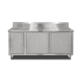 John Boos 4BU4R5-3648-R Work Table with Beverage Cabinet - JB4BU4R53648R