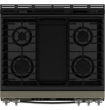 GE APPLIANCES GGS600AVES GE(R) 30" Slide-In Front-Control Convection Gas Range with No Preheat Air Fry and EasyWash(TM) Oven Tray - GGS600AVES-KT