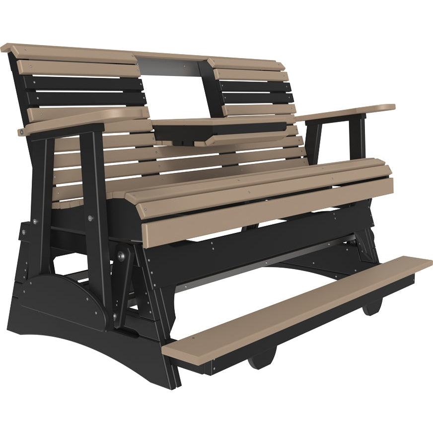 LuxCraft 5' Plain Balcony Glider - 5PPBAGCHB