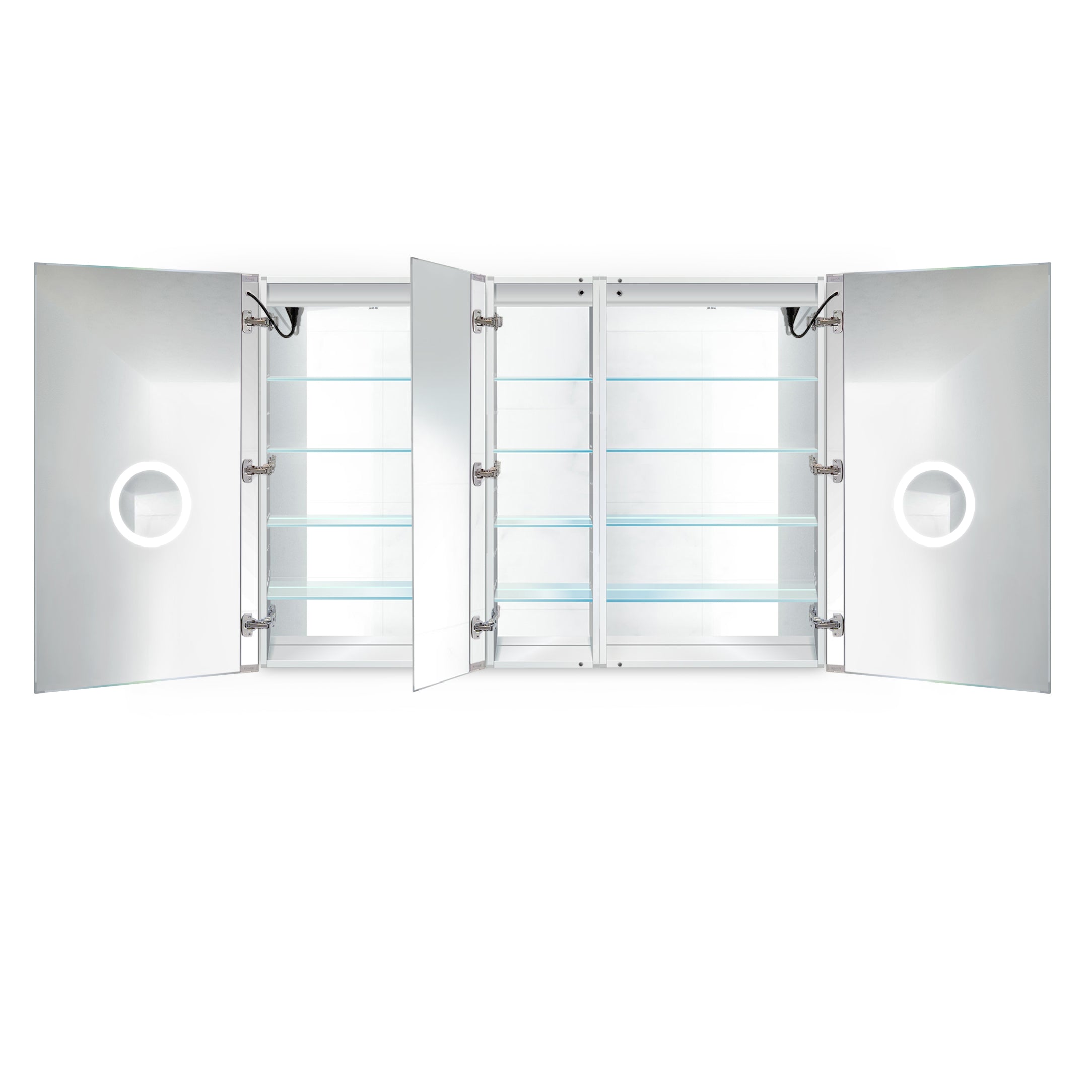 Krugg Svange 6042DLLR 60″ X 42″ Double LED Medicine Cabinet with Dimmer & Defogger SVANGE6042DLLR