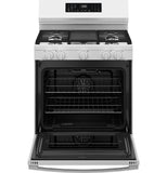 GE APPLIANCES GGF600AVWW GE(R) 30" Free-Standing Gas Convection Range with No Preheat Air Fry and EasyWash(TM) Oven Tray - GGF600AVWW-KT