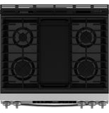 GE APPLIANCES GGS600AVFS GE(R) 30" Slide-In Front-Control Convection Gas Range with No Preheat Air Fry and EasyWash(TM) Oven Tray - GGS600AVFS-KT