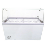 Chef AAA Commercial 60" Glass Door Ice Cream Dipping Chest Freezer and Sneeze Guard Display 370 liter - FR-CN-0460-S