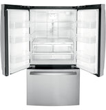 GE APPLIANCES GWE22JYMFS GE(R) ENERGY STAR(R) 21.9 Cu. Ft. Fingerprint Resistant Counter-Depth French-Door Refrigerator - GWE22JYMFS-KT