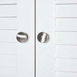 HomCom Tall Narrow Bathroom Storage Cabinet with Doors and Shelf Adjustability - B08BCH9T6H-1