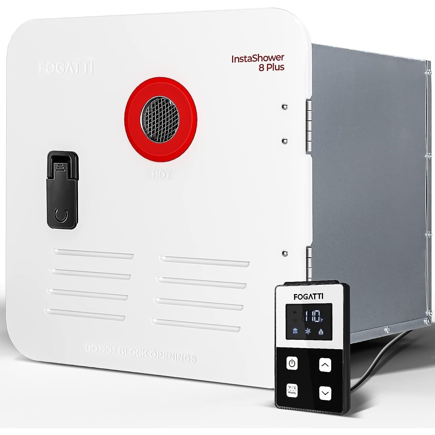 Fogatti InstaShower 8 Plus RV Tankless Water Heater with Door 55,000 BTU 2.9 GPM New - FS08B1SWD