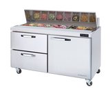 Blue Air  67" Wide 2 Drawer Pizza Prep Table - BAPP67-D2R-HC
