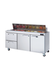 Blue Air  72" Wide 2 Drawer Sandwich Prep Table - BLPT72-D2M-HC