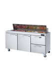Blue Air  72" Wide 2 Drawer Sandwich Prep Table - BLPT72-D2M-HC