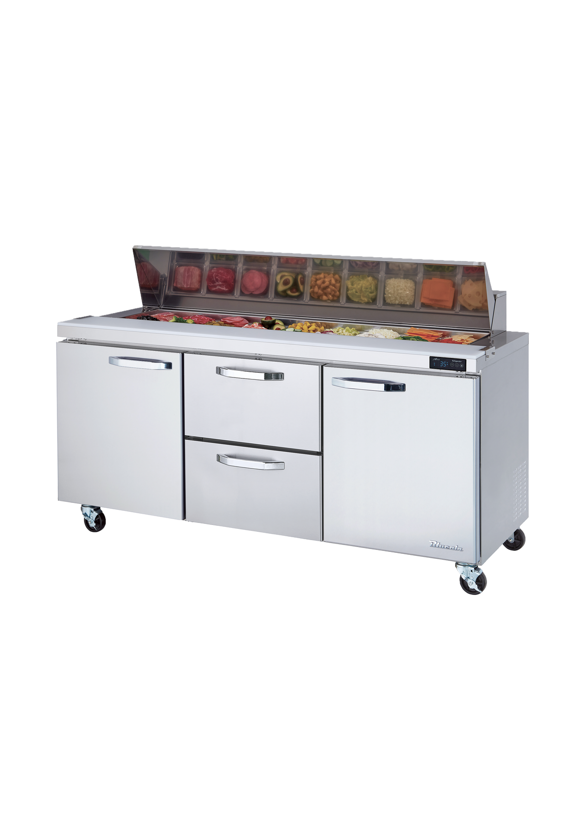 Blue Air  72" Wide 2 Drawer Sandwich Prep Table - BLPT72-D2M-HC
