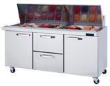 Blue Air  72" Wide 2 Drawer Mega Top Sandwich Prep Table - BLMT72-D2M-HC