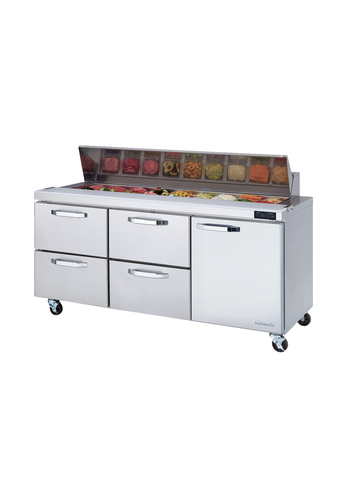 Blue Air  72" Wide 4 Drawer Sandwich Prep Table - BLPT72-D4LM-HC