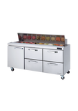 Blue Air  72" Wide 4 Drawer Sandwich Prep Table - BLPT72-D4LM-HC