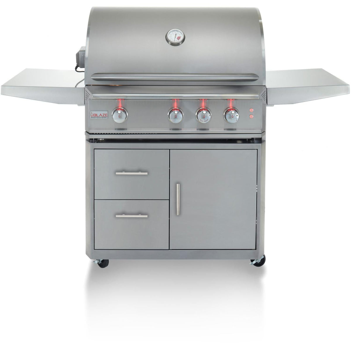Blaze Professional LUX 34-Inch 3-Burner Propane Grill w/ Rear Infrared Burner - BLZ-3PRO-LP+BLZ-3PRO-CART-LTSC