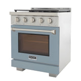 Kucht Professional 30" 4.2 cu. ft. Propane Gas Range in Light Blue with Silver Accents - KFX300/LP-LB