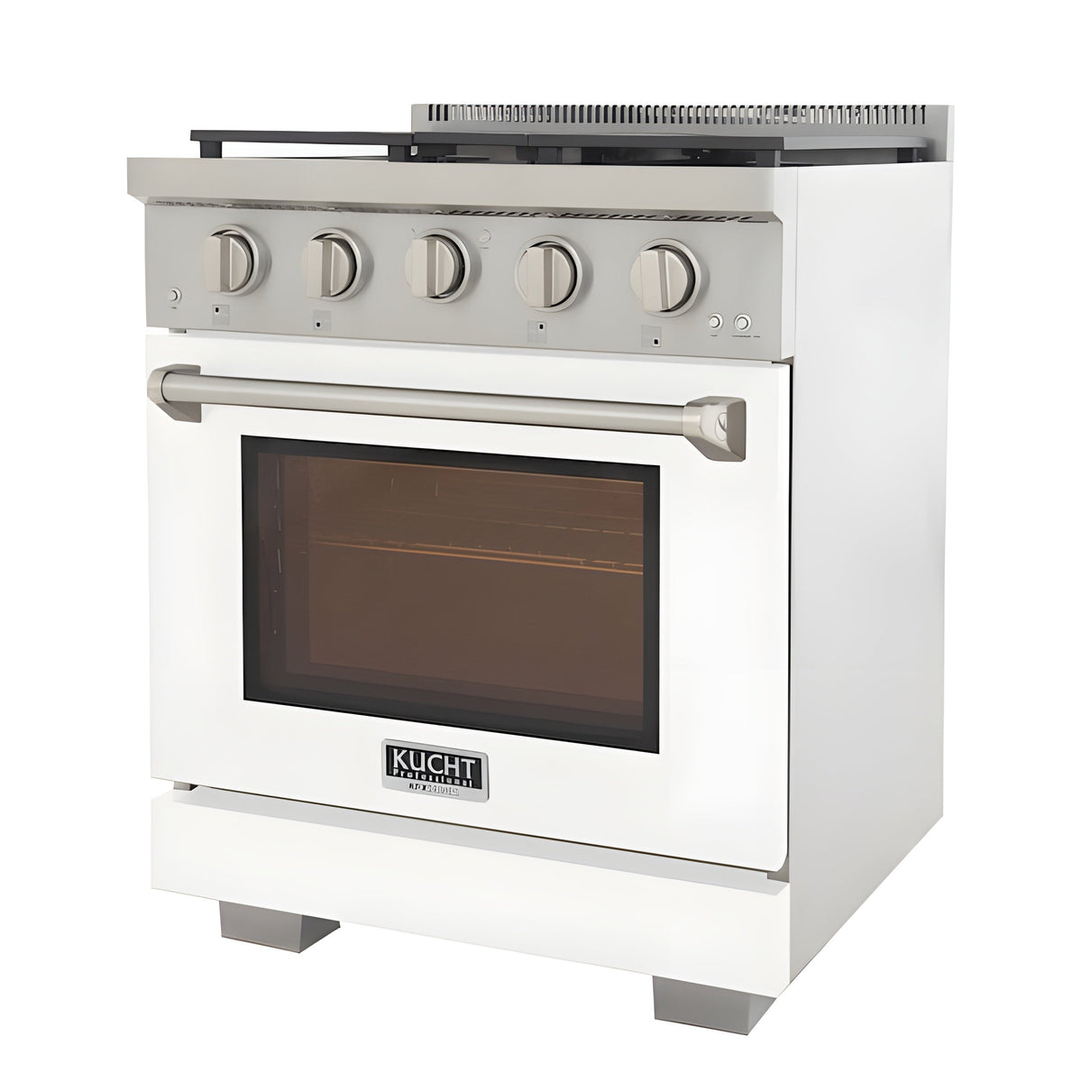 Kucht Professional 30" 4.2 cu. ft. Propane Gas Range in White with True Simmer Burners - KFX3000X/LP-W