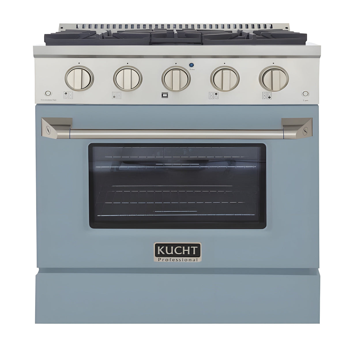 Kucht Professional 30" 4.2 cu ft. Propane Gas Range in Light Blue with Silver Accents - KNG301/LP-LB
