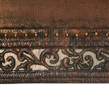 Premier Copper 67 in. Hammered Copper Double Slipper Bathtub with Scroll Base and Nickel Inlay - BTN67DB