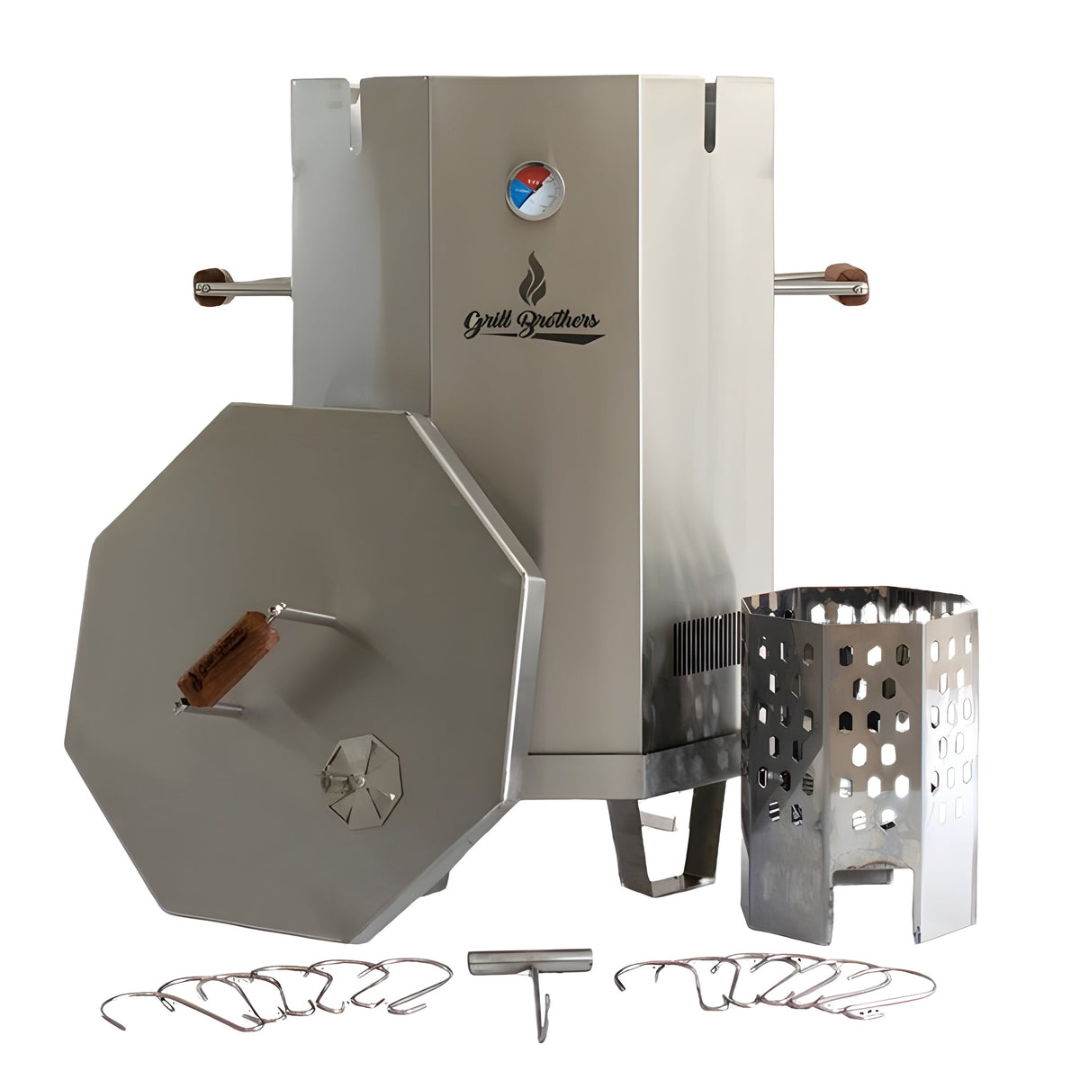 Grill Brothers BBQ Stainless Steel Charcoal Smoker Grill Barrel Large - BAR.GRAN