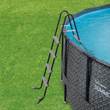 Summer Waves 14ft x 48in Outdoor Round Frame Above Ground Swimming Pool Set - 253031