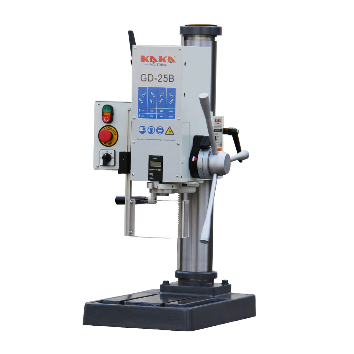 KAKA GD-25B Gear Head Drill Press, 220V 3PH – 190018V220