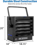 BILT HARD 10,000W Garage Heater, 240V Digital Fan-Forced Wall Mount Shop Heater with Full-Function Remote, Hardwired Shop Heater with 8H Timer, Overheat Protection, Ideal for Garage, Workshop - WHF-0509