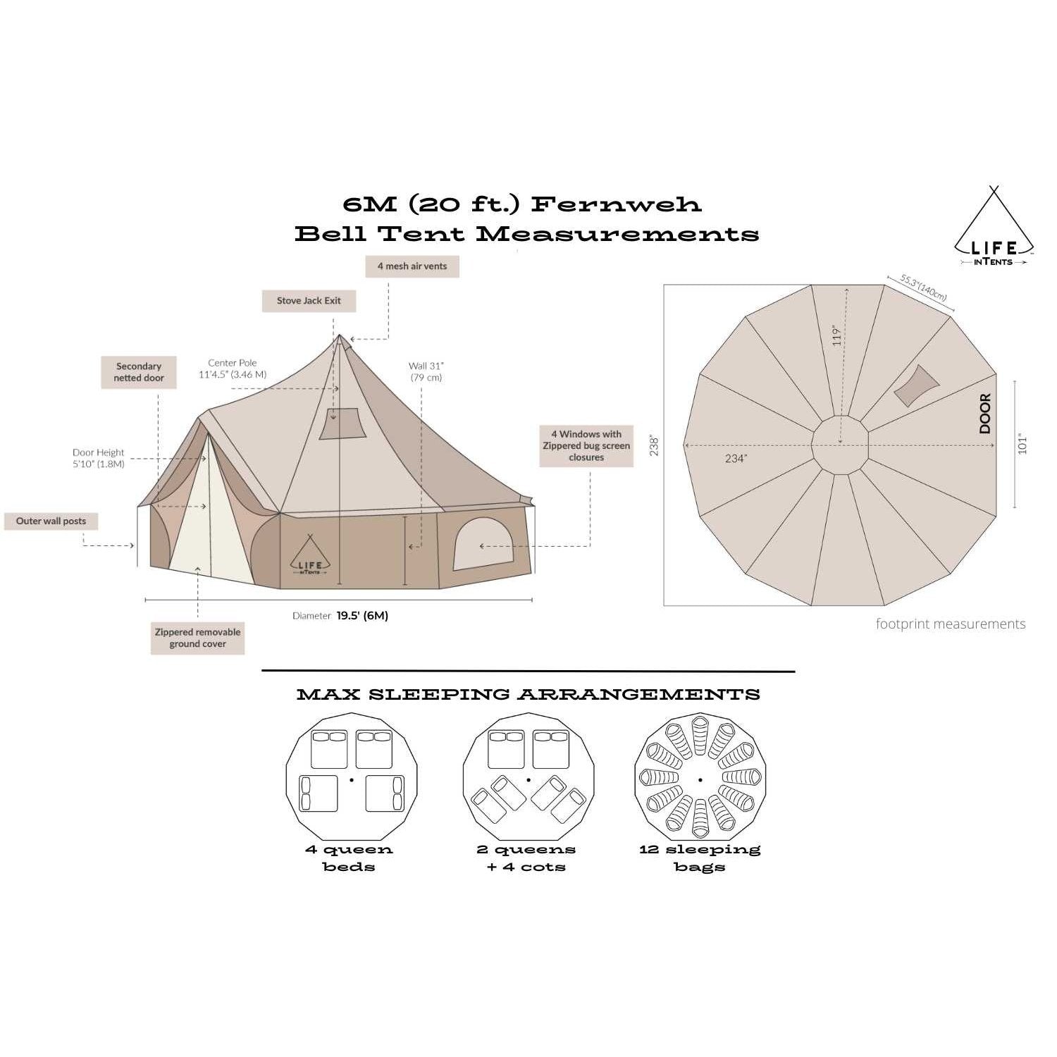 20' (6M) Fernweh™ bell tent - Backyard Provider