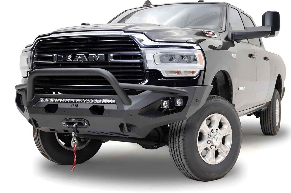 Fab Fours CS15-F3552-1 Chevy Suburban 1500 2015-2020 Premium Front Bumper Sensor Winch Ready with Pre-Runner Guard - CS15-F3552-1