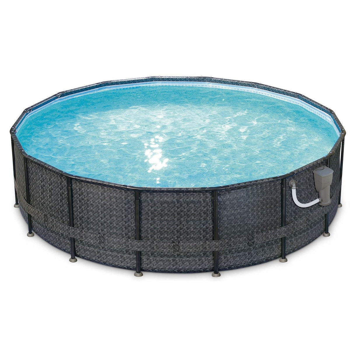 Summer Waves 14ft x 48in Outdoor Round Frame Above Ground Swimming Pool Set - 253031