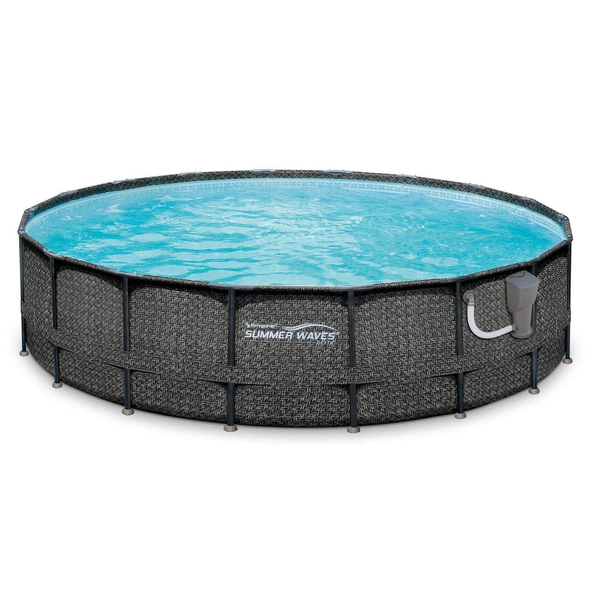 Summer Waves P4A01848B Elite 18ft x 48in Above Ground Frame Swimming Pool Set - 253212